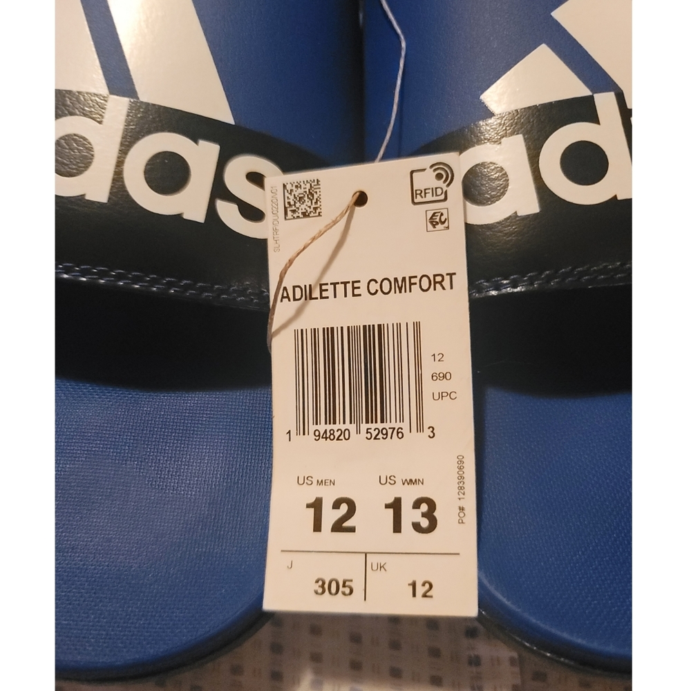 Adidas Men's Adilette Comfort Sandals Size 12 - Picture 6 of 8
